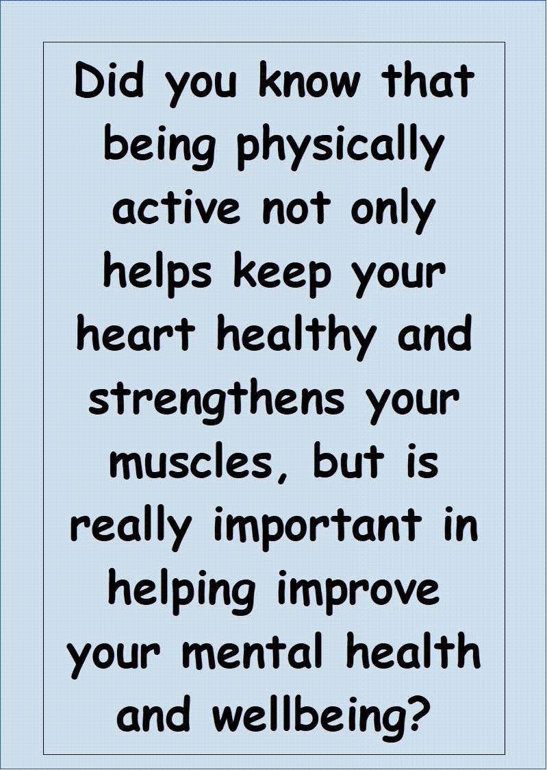 Did you know that being physically active...